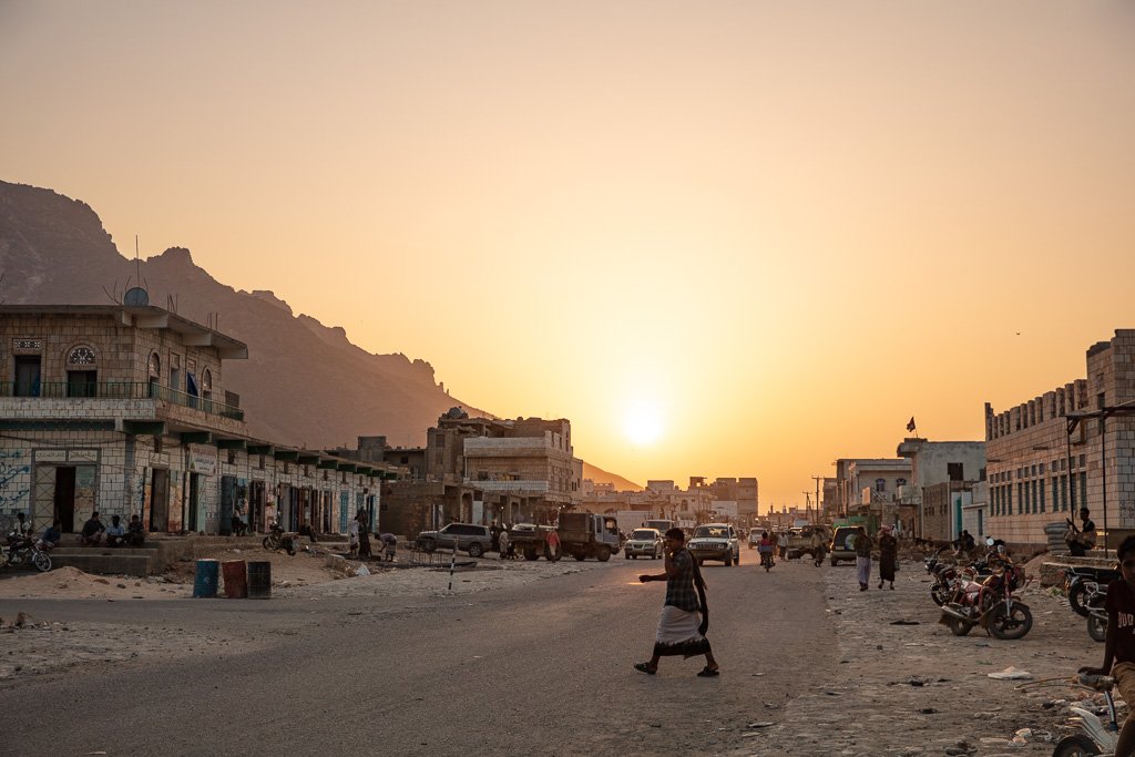 Socotra, Socotra Island, Yemen, Hadiboh, Haggier Mountains, Hadiboh sunset