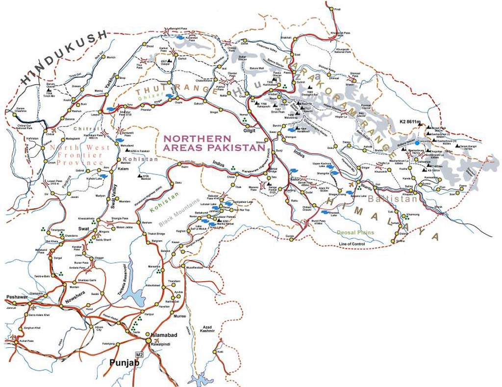 pakistan tour route map