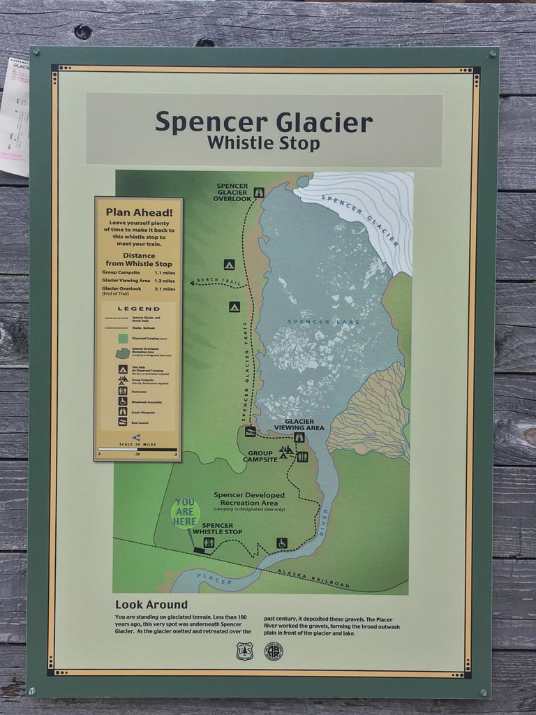 spencer glacier whistle stop, spencer glacier trail