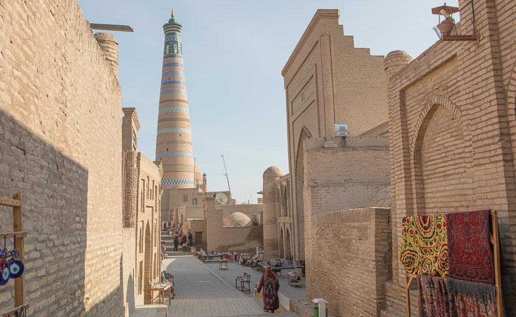 Khiva, Itchan Qala, Uzbekistan, Islam Khoja Minaret