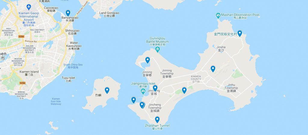 Kinmen Island Map