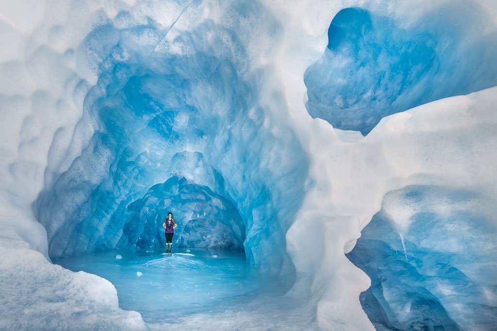 Spencer Glacier, Spencer Ice Cave, Alaska Travel Guide, Alaska, Ice cave, ice caves, glacier, Alaska glacier