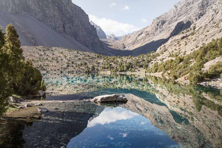 Lake Alovaddin, Lake Alauddin, Fann Mountains, Tajikistan, Central Asia, Sughd, Pamir Altai, Lakes Loop, Lakes Loop Tajikistan