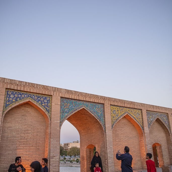 Khaju Bridge, Pul e Khaju, Esfahan, Isfahan, Persia, Iran