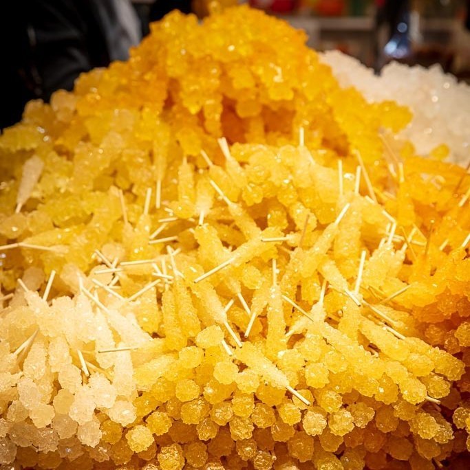 Saffron sugar, Tajrish, Tajrish Bazaar, Tehran, Iran