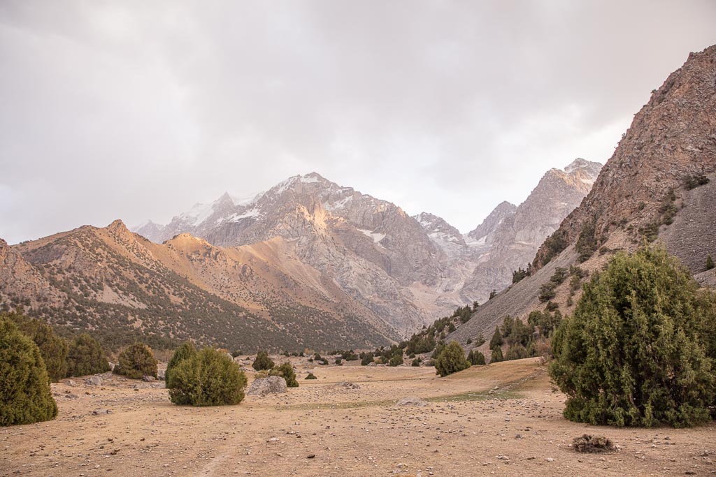 Sarykhodan, Sarykhodan Peak, Sarykhodan Glacier, Sarykhodan River, Dukdon Pass, Fann Mountains, Sughd, Tajikistan, Central Asia