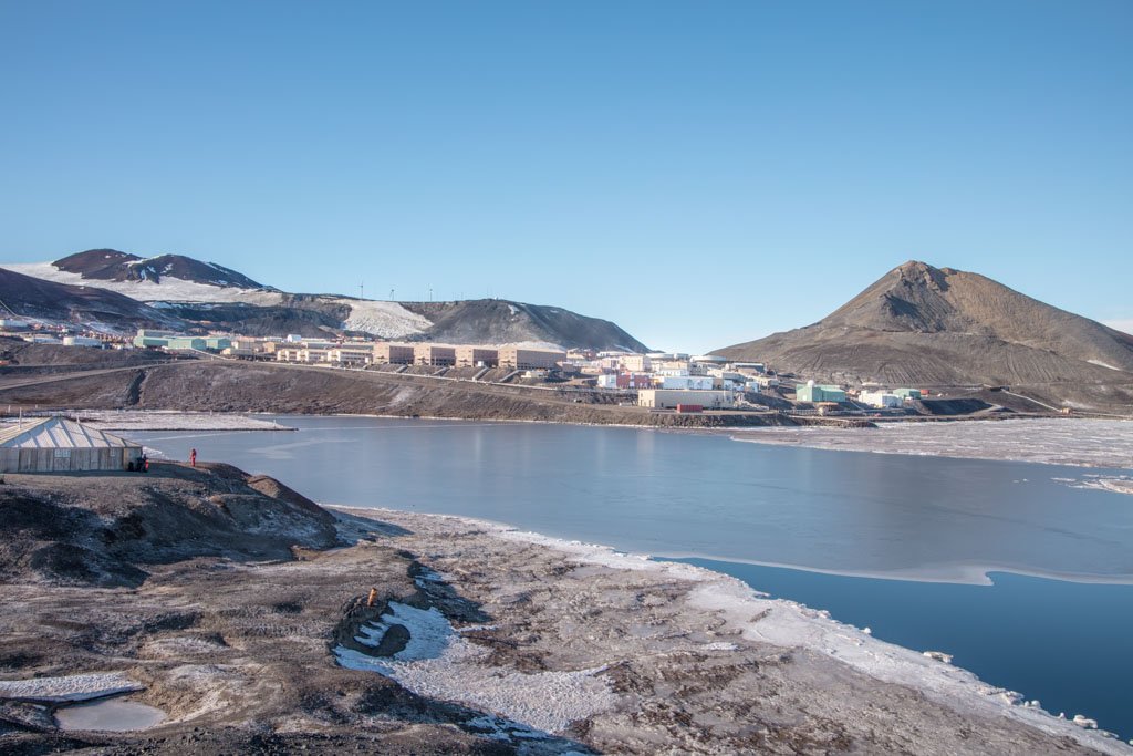 Observation Hill and McMurdo Station, Ross Island, Antarctica, McMurdo Station, Observation Hill, Ross Island