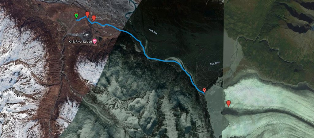 Knik Glacier Bike Route Map