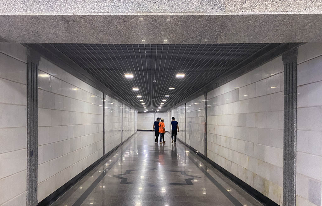 Tunnel between Do’stlik 1 and Do’stlik 2 Stations, Tashkent Metro, new metro line Tashkent