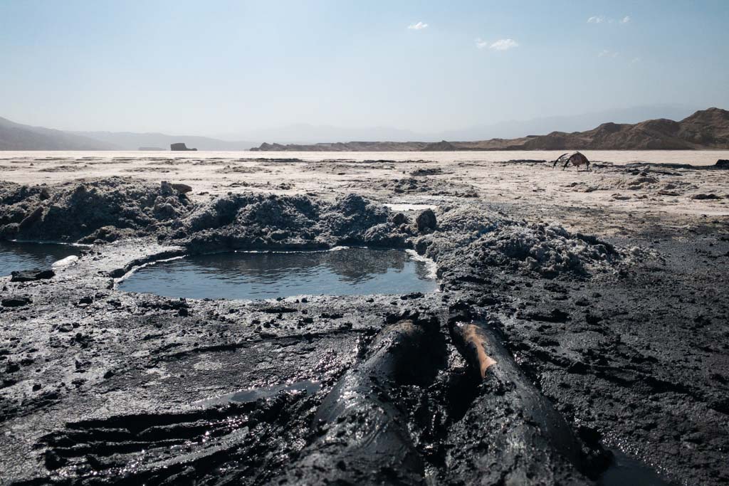 Mud baths, Akhkon Salt Flat, Buloq, Asht, Khujand, Tajikistan, Asht salt flat