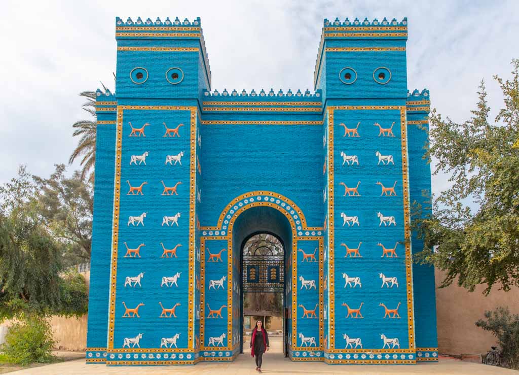 Ishtar gate, Babylon, blue gate Babylon, Hillah, iraq