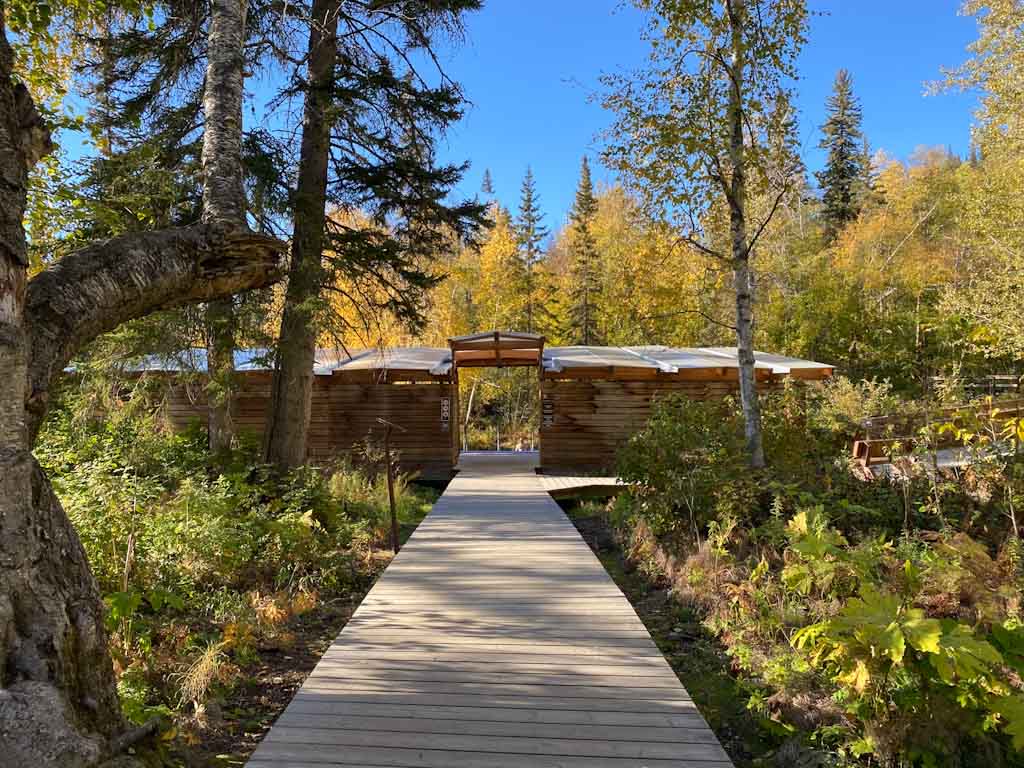 Changing facilities, Liard Hot Springs Provincial Park, British Columbia, Canada
