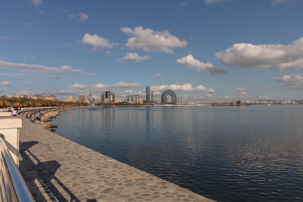Caspian Sea, Baku Waterfront, Baku, Azerbaijan