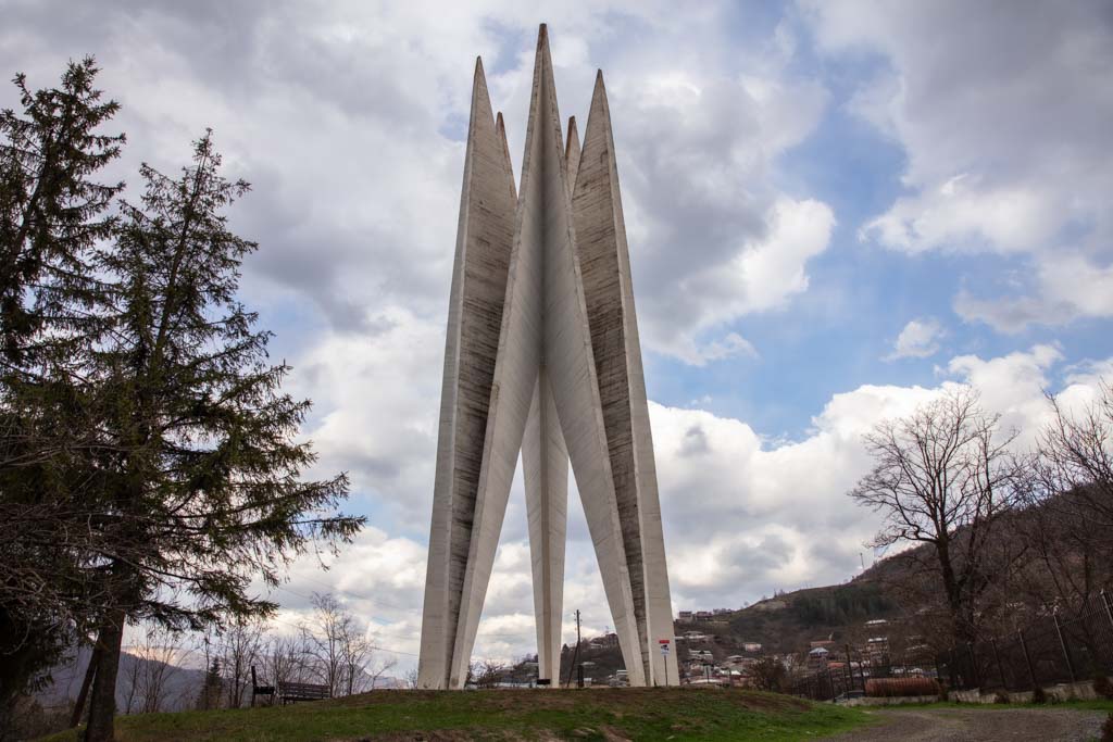 Monument to the 50th Anniversary of Soviet Armenia, Dilijan, Dilijan National Park, Tavush, Armenia, Caucasus
