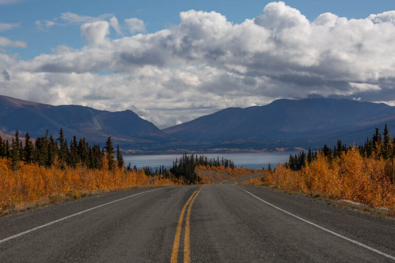 Alaska Highway, Alcan, Kluane Lake, Kluane National Park, Yukon Territory, Canada