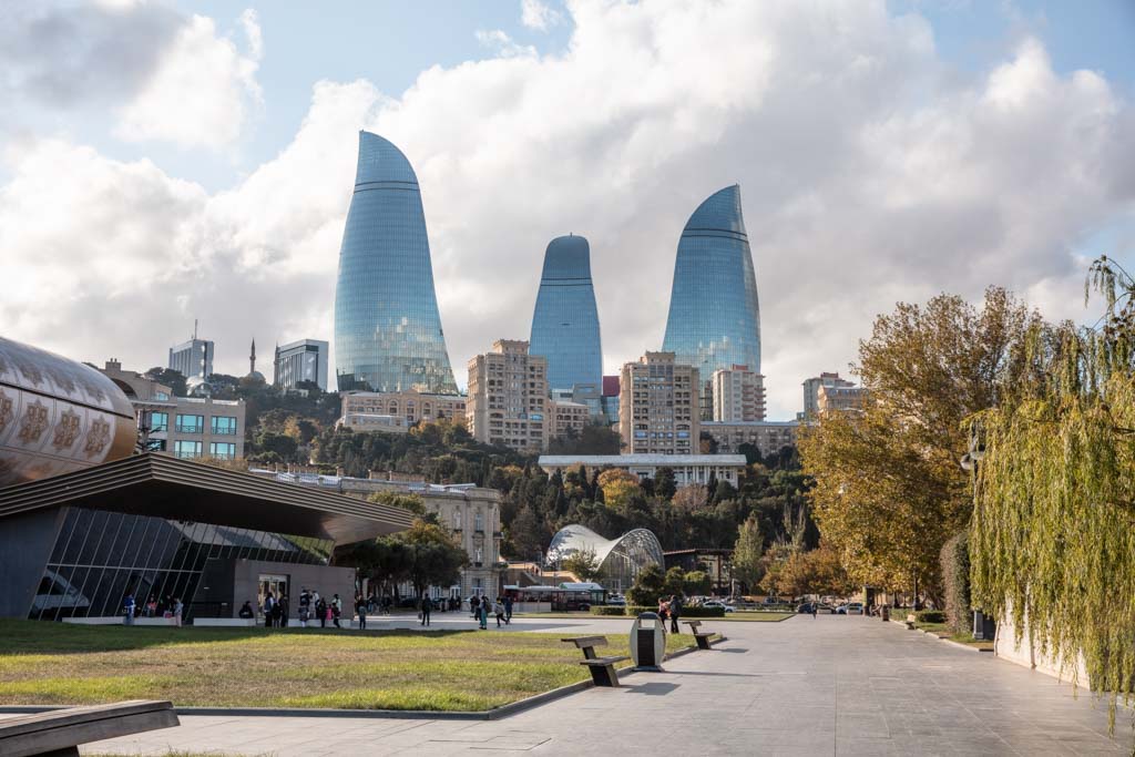 Baku Flame Towers, Baku Boulvar, Baku, Azerbaijan