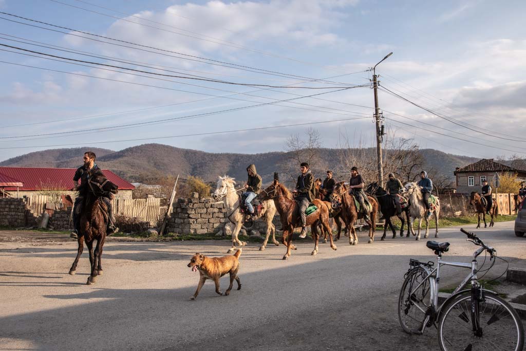 Kist Horseback Riders, Duisi, Pankisi Valley, Georgia