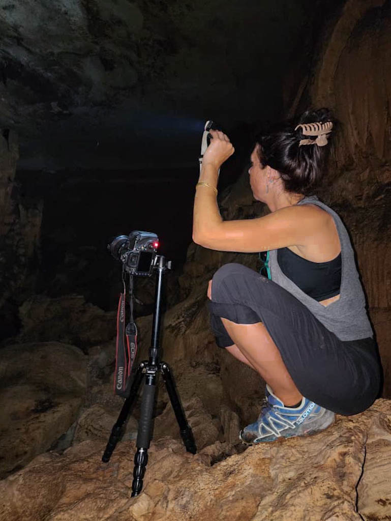 photographing inside of Dahaisi Cave, Socotra, Yemen