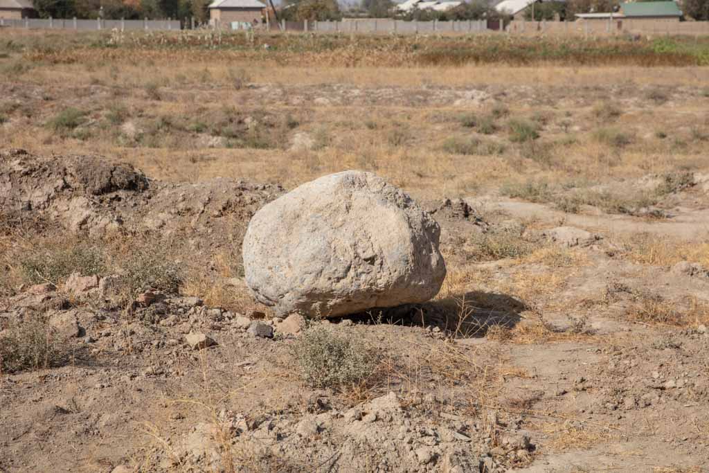 The rock that covered the Princess of Sarazm's grave, Sarazm Archeological SIte, Sarazm, Tajikistan