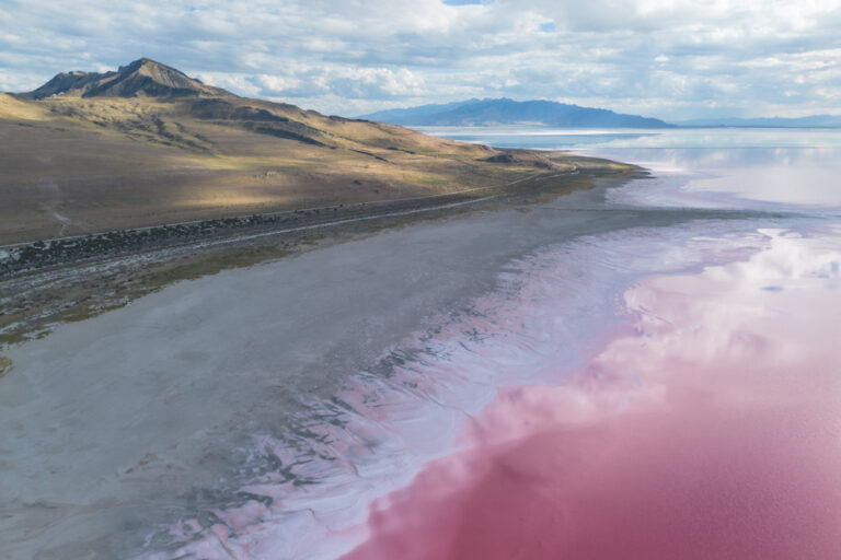 Pink Lake, Stansbury Island, Great Salt Lake, Utah