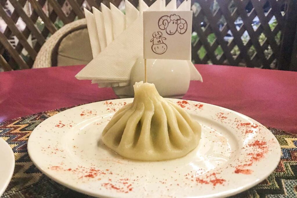 Khinikali at Gruzinski Dvorik, Tashkent, Uzbekistan, Adventures of Nicole